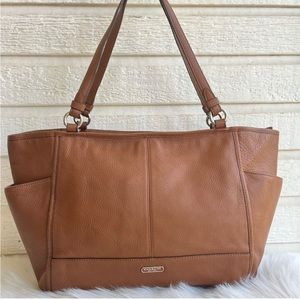 COACH Tan Leather Avery Park Tote Shoulder Bag Handbag 29898